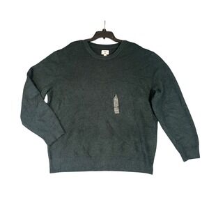Macy's Mode‎ of One Men's Crewneck Sweater Dark Green Soft Knit Pullover XL NEW